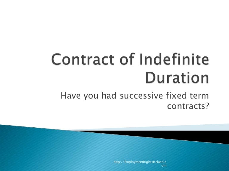 Contract of Indefinite Duration in Irish Employment Law