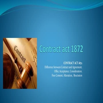 Contract act 1972