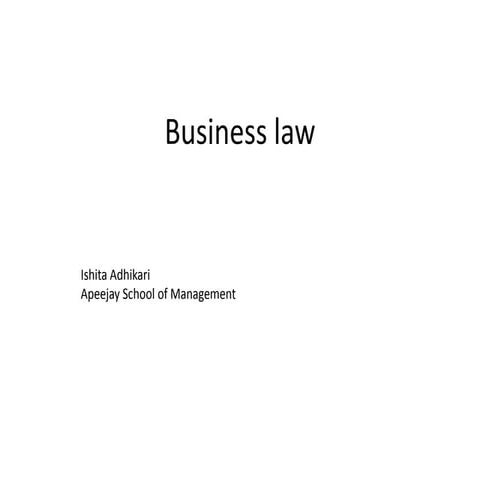 Contract act ch 1  legal aspect of business law 