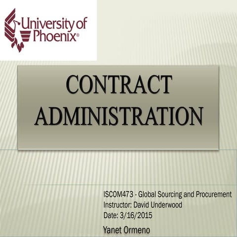 Contract Administration Presentation