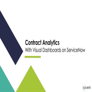 Contract Analytics with Visual Dashboards on ServiceNow