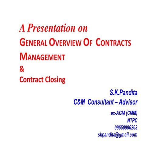Contract closing ppt