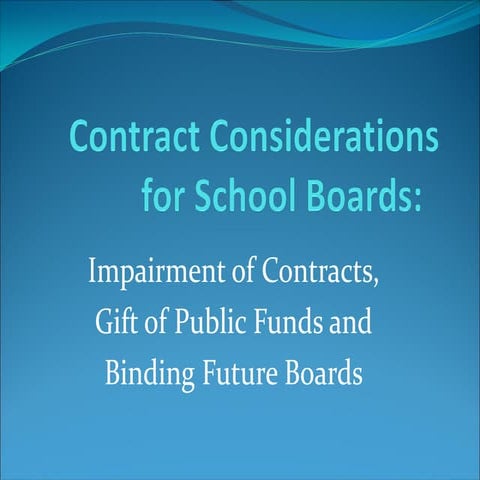 Contract considerations for school boards cbp