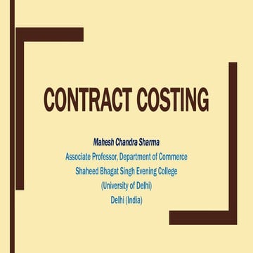 Contract costing
