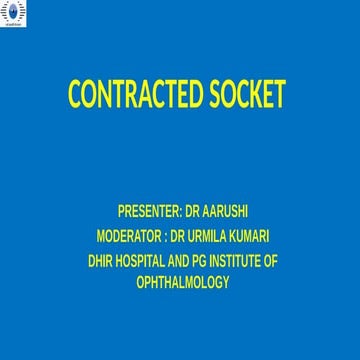 CONTRACTED SOCKET , CLINICAL PRESENTATION , FEATURES , MANAGEMENT | PPTX