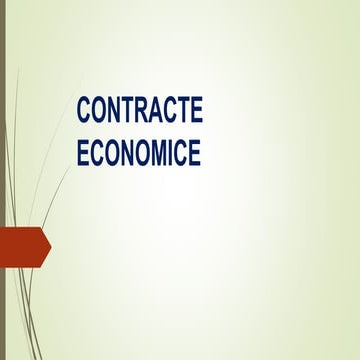 Contracte economice
