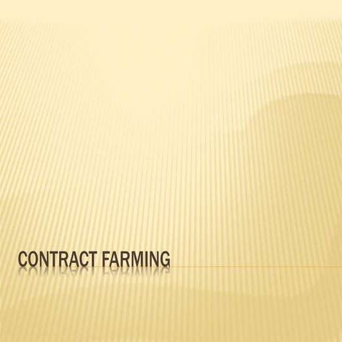 Contract farming