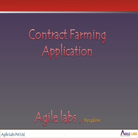 Contract farming agilelabspresentation