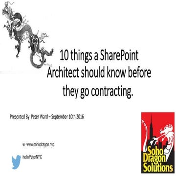 SharePoint - How to go contracting