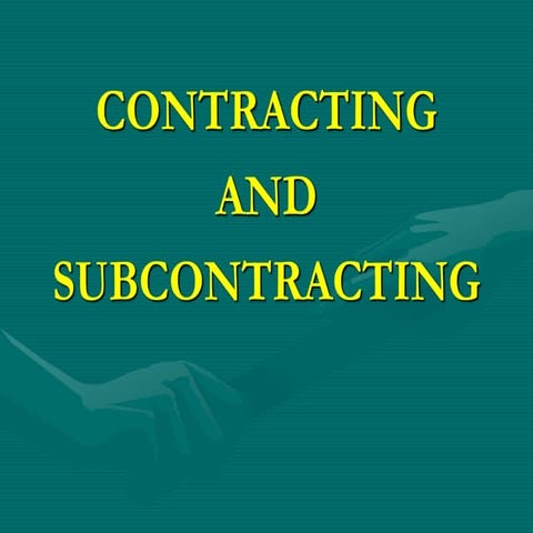 Subcontracting | PPT