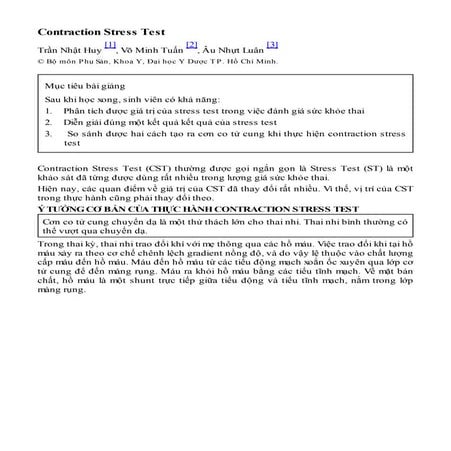 CONTRACTION STRESS TEST