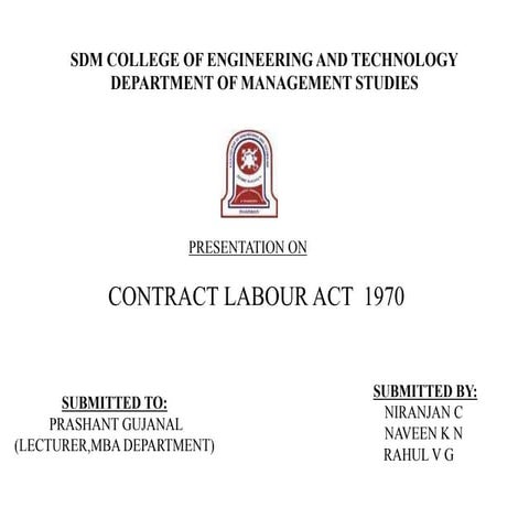 Contract Labor Act 1970.