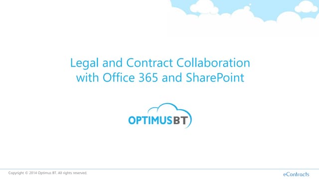 Contract Management with SharePoint and Office365