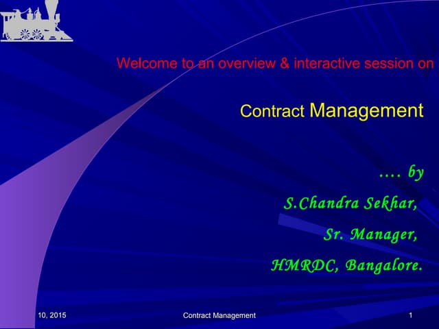 Contract mgt stc