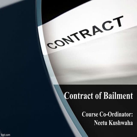 Contract of bailment
