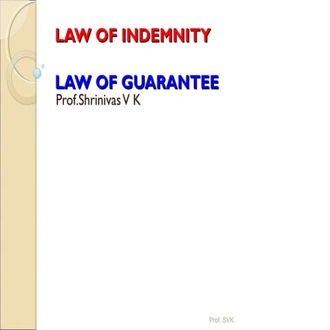 Contract of guarantee-business law