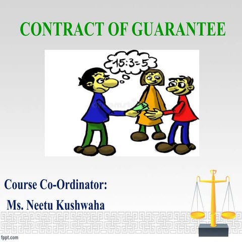 Contract of guarantee part 1