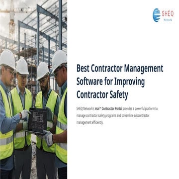 Best Contractor Management Software for Effective Contractor Safety | PPTX