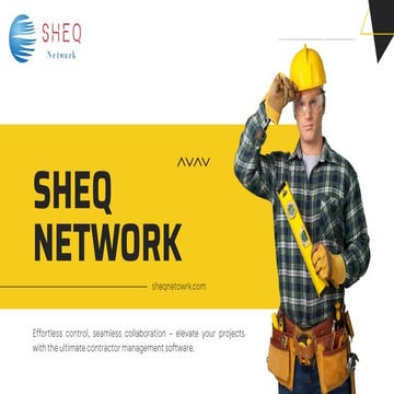 SHEQ Network's Contractor Management System Solution | PPTX
