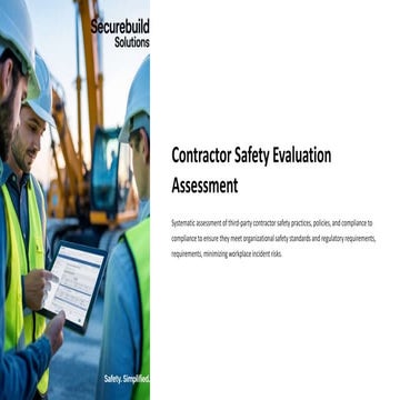 Contractor Safety Evaluation Assessment with eAuditor Audits ...