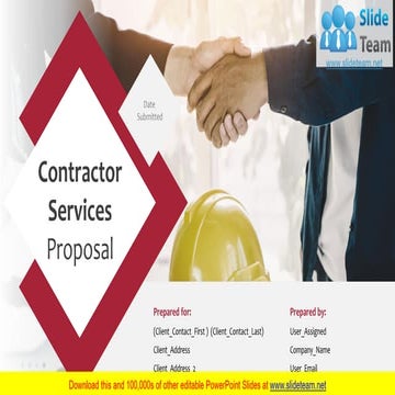 Contractor Services Proposal PowerPoint Presentation Slides