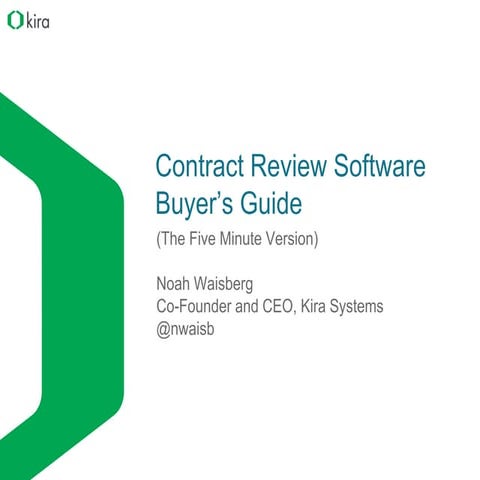 Contract Review Software Buyer's Guide 