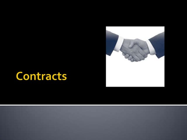 Lecture 1 introduction to the law of contract | DOCX