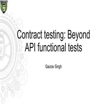 Contract testing: Beyond API functional testing | PPT