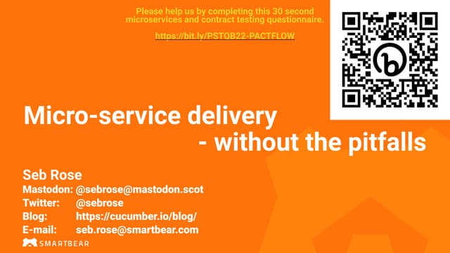 Micro-service delivery - without the pitfalls