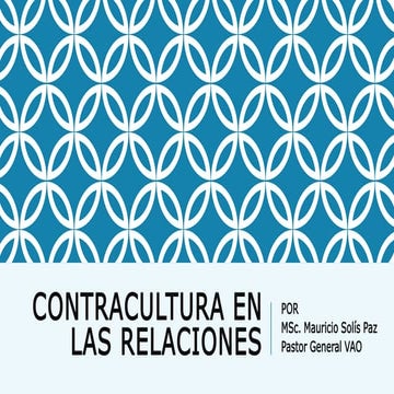Contracultura en las relaciones.