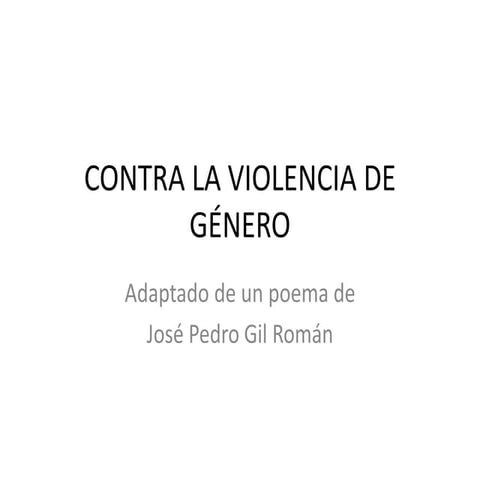 Contra la violencia de género