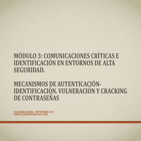 Mecanismos de autenticación-identificación. Vulneración y cracking de contras...