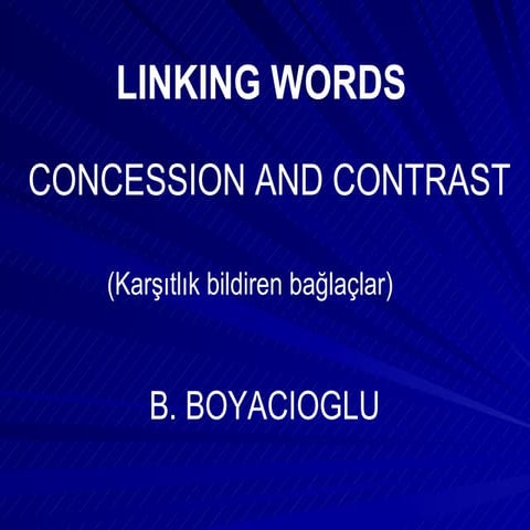 concession and contrast, grammar, exercises | PPTX