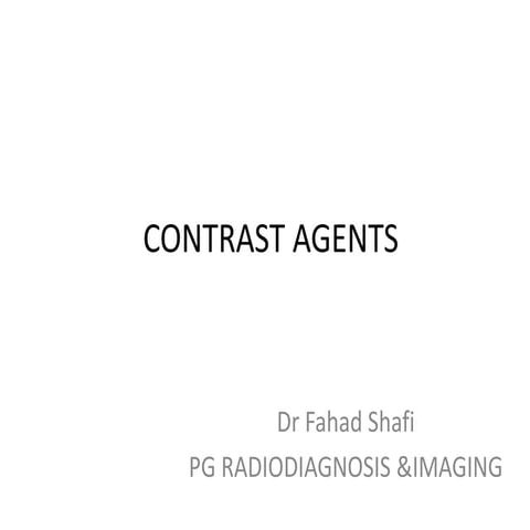 Contrast agents ppt