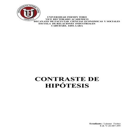 Contraste de Hipótesis 