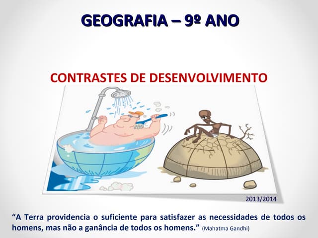 Contrastes de desenvolvimento (...)