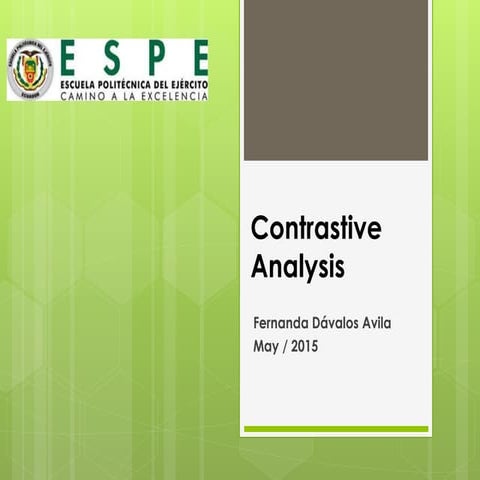 Contrastive analysis