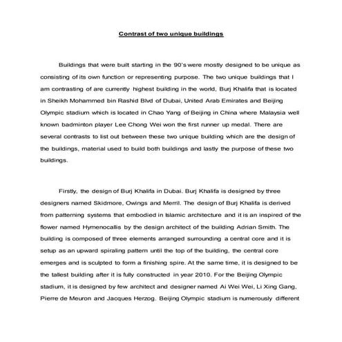 Contrast of two unique buildings