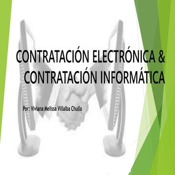 Contratación electrónica y contratación informática viviana melissa villalba chulla