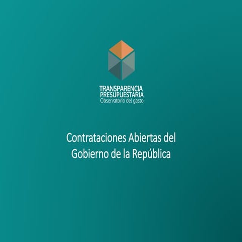 Contrataciones abiertas en Datos y Mezcales