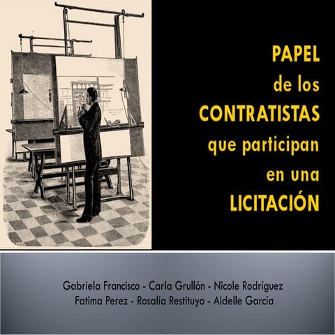 Contratistas Participantes en una Licitacion