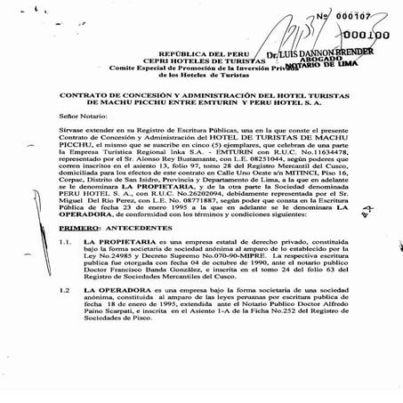 Contrato de concesión y administ