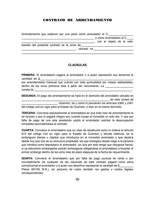Contrato de arrendamiento de terreno agricola 2018
