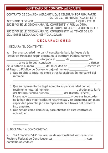 Contrato de compraventa mercantil ejemplo
