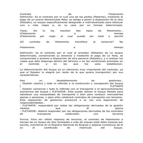 Contrato de fletamento