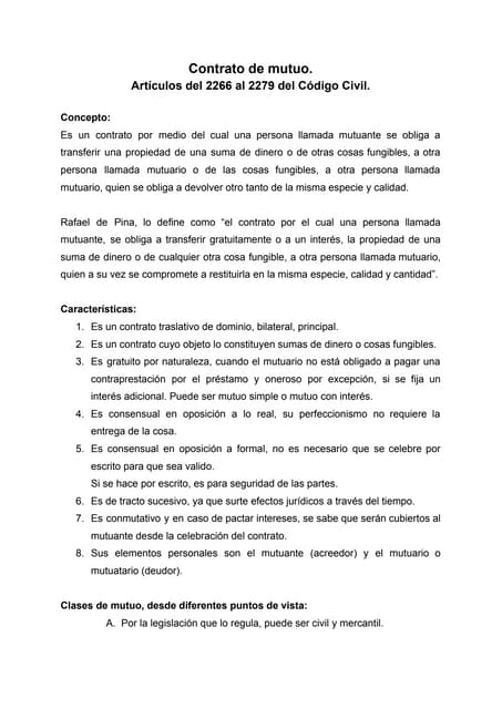 Contrato de mutuo | PDF | Home Financing | Personal Debt