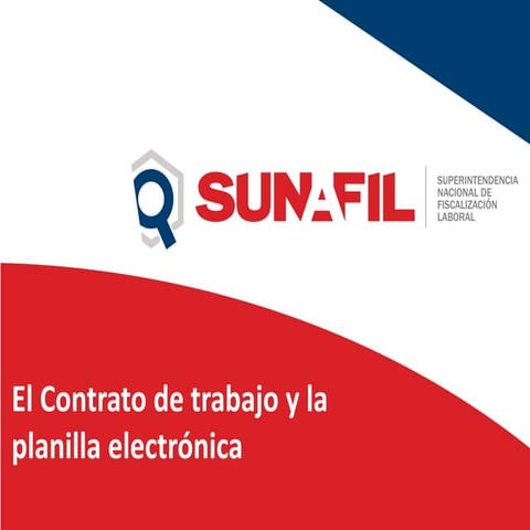 Contrato de trabajo y Planilla electrónica