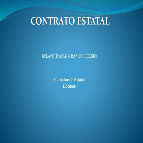 Contrato estatal Colombiana