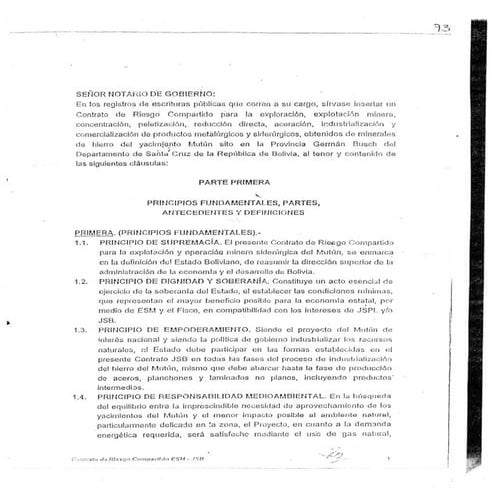 Contrato Jindal Steel & Power