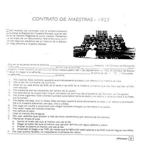 Contrato maestra año 1923